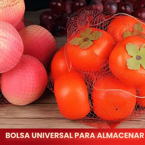 Vista 5 de BURIUS 200 bolsas de malla para almacenamiento de verduras para refrigerador, 13.7 pulgadas con cordón de malla, reutilizables, lavables, bolsas