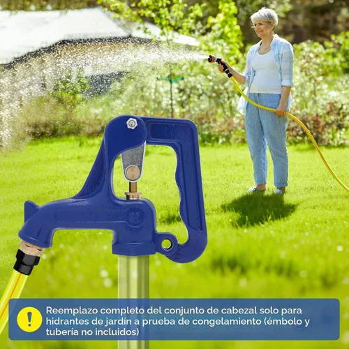 Vista 7 de Cabezal de hidrante de incendios para patio, se adapta a varilla de rosca macho de 3/8 "-16UNC, tubo de rosca macho NPT de 1 pulgada, para patio