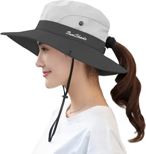Vista 9 de Gorra FPS 50+ de ala ancha impermeable con protección UV para mujer