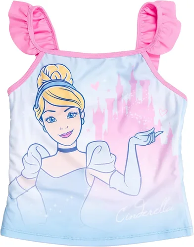 Vista 5 de Disney Minnie Mouse Frozen Princess Belle - Juego de traje de baño de 3 piezas tankini parte superior inferior de bikini para niños pequeños a niños