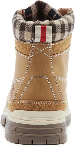 Vista 3 de ANJOUFEMME Botas de senderismo para mujer, impermeables, botas de tobillo para mujer, ligeras, para nieve, invierno, para senderismo y caminar