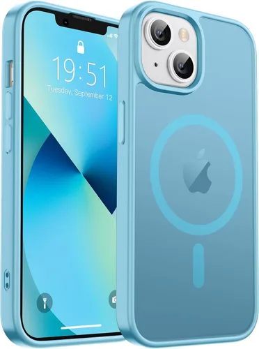 Vista 176 de zapica Funda magnética para iPhone Air, con protector de pantalla de vidrio templado, compatible con MagSafe, translúcida mate, a prueba de golpes