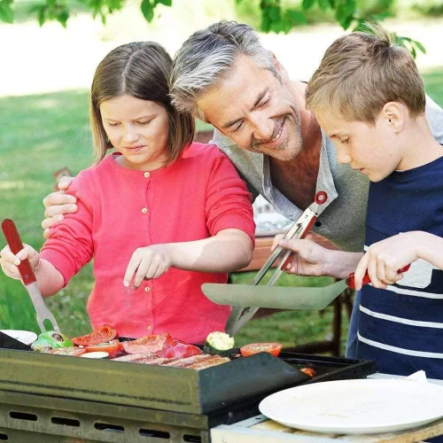 Vista 9 de Zen-T - Kit de herramientas de parrilla de 17 piezas - Accesorios de parrilla para Blackstone - Herramientas de barbacoa de acero inoxidable