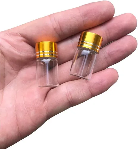 Vista 2 de Botellas de cristal (0.1 fl oz, 2 unidades), diseño de botellas de aluminio