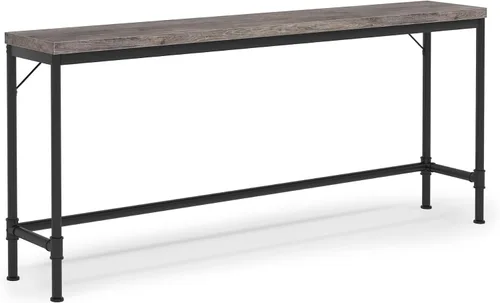 Vista 7 de Tribesigns Mesa consola extra larga de 70.9 pulgadas para entrada, mesa de sofá larga estrecha detrás del sofá, mesa de pasillo gris rústica, mesa