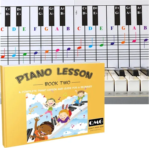 Vista 10 de QMG Piano Lessons Book 2: A Complete guide for Kids and Beginners; Color Coded Staff Notes; Designed and Printed in USA