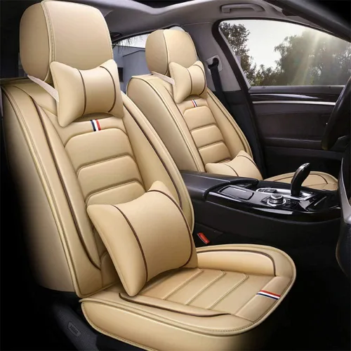 Vista 10 de otoez Juego completo de 5 fundas de asiento de automóvil, sedán, SUV, camión, furgonetas, protector de cojín para asiento delantero y trasero, apto