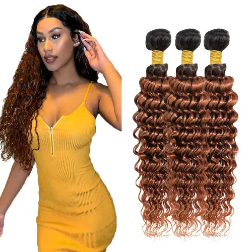Vista 131 de 300g 1B27 Human Hair Bundles Honey Blonde Bundles Human Hair 10A Brazilian Virgin Remy Hair Extensions 8 10 12 Inch