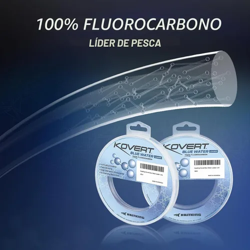Vista 2 de KastKing Kovert Blue Water 100% Fluorocarbon Leader Line, Saltwater Fishing