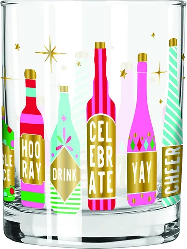 Vista 5 de Slant Collections Holiday - Vaso de cóctel doble a la antigua, 12 onzas, Better Not Pout