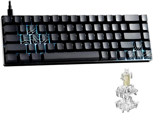 Vista 10 de XVX HE68 Max Teclado de Activación Rápida 60%, Teclado de Efecto Hall con Interruptor Gateron Magnetic Jade Max, Marco de Aluminio CNC, Teclado