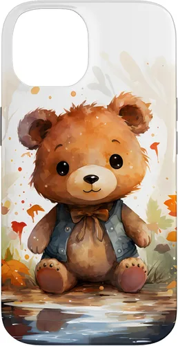 Vista 4 de Funda de oso de peluche con chaleco para iPhone 17
