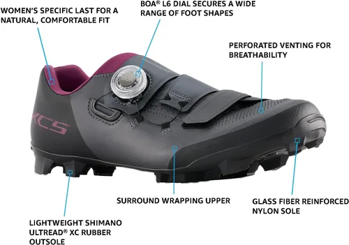Vista 2 de SHIMANO SH-XC502W Tenis de ciclismo XC de alto rendimiento para mujer