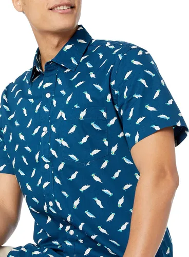 Vista 3 de Tienda Essentials Camisa de manga corta ajustada para hombre