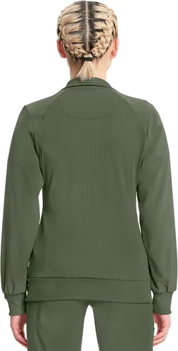 Vista 29 de Infinity by Cherokee 2391A - Chaquetas médicas con cremallera frontal para mujer, tela elástica en 4 direcciones
