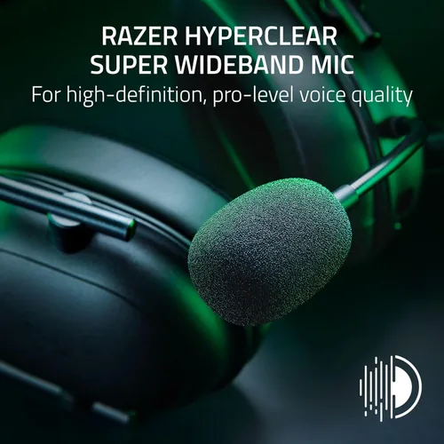 Vista 2 de Razer BlackShark V2 HyperSpeed Auriculares inalámbricos para juegos 9.88 oz ligeros - THX Spatial Audio - Micrófono flexible - Controladores