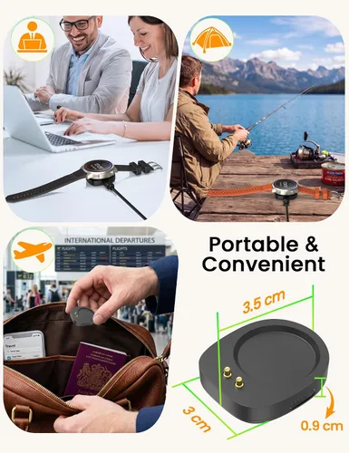 Vista 7 de Paquete de 2 cargadores de reloj Amazfit compatibles con T-Rex 3/Bip Max