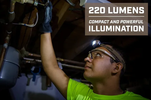 Vista 2 de Spec Ops Tools - Linterna frontal LED recargable para construcción y uso en el lugar de trabajo, diadema impermeable y ajustable con 5 modos de luz