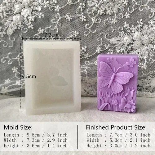 Vista 4 de Molde de silicona para velas, molde de jabón, herramienta de decoración de tartas, molde de resina para cera de jabón, yeso, manualidades, diseño