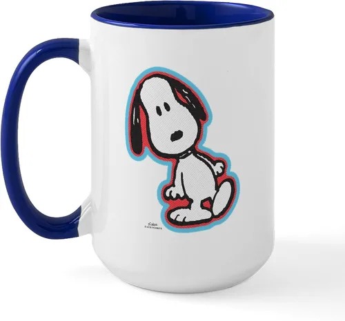 Vista 123 de CafePress SNOOPY Joe Cool - Taza de café de cerámica (15.0 fl oz)