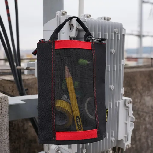 Vista 7 de MELOTOUGH Bolsa de sujetadores pequeña con cremallera, bolsa de herramientas de lona con cremallera, bolsa de utilidad con ventana de malla