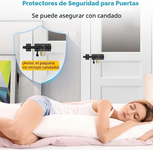 Vista 2 de Cierre de puerta de perno deslizante, hardware de pestillo de perno de barril, cerradura de 16 cm de acero inoxidable 304 resistente y sólida con 2