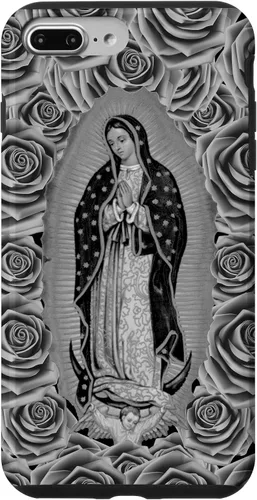 Vista 12 de Funda para iPhone 14 Pro Max Our Lady Virgen De Guadalupe Virgen María Floral