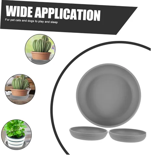 Vista 2 de GANAZONO Juego de platillos redondos de plástico para plantas, bandejas impermeables para plantas