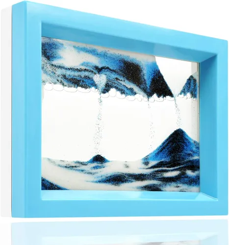 Vista 10 de Arte de Arena en Movimiento Líquido Burbujeador de Movimiento Imagen de Arte de Arena Fluida de Escritorio Juguete Sensorial Calmante Fidget ¡Votado