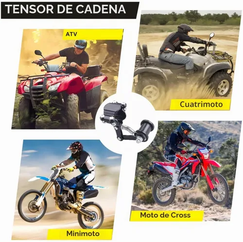 Vista 6 de Tensor de Cadena Universal para Bicicleta Motorizada Tensor de Cadena Pesada Ajustador Tensor de Cadena de Piñón de Resorte para Bicicleta