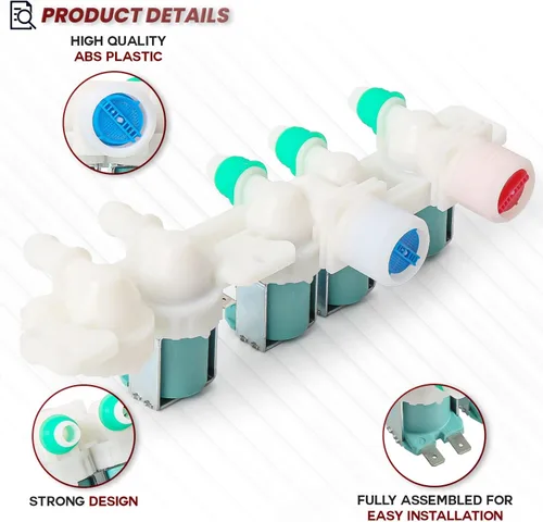Vista 3 de DC97-15459H Conjunto de válvula de entrada de agua compatible con arandelas Sam-sung - Repalces: 3276197, AP5623056, PS4220861, EAP4220861