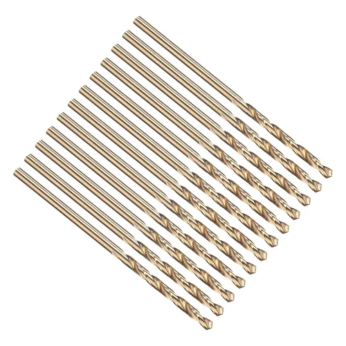 Vista 249 de PATIKIL Broca Jobber de 0.039 in, vástago recto M35 cobalto 5% acero de alta velocidad 135° acabado dorado para metal duro de acero inoxidable - 2