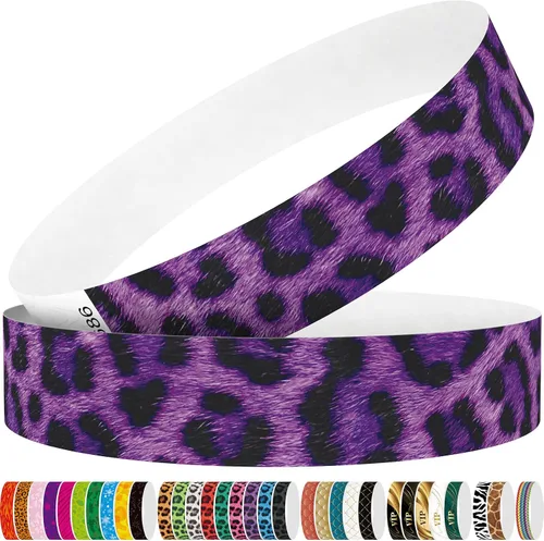 Vista 20 de Tyvek - Pulseras para eventos, diseño creativo de color, pulseras de papel de 3/4 pulgadas, paquete de 250 unidades para fiestas, agrupaciones, Negro