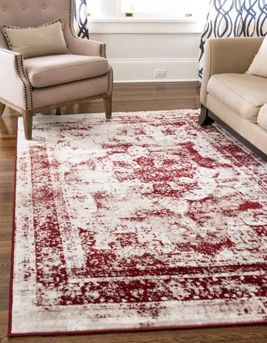 Vista 17 de Unique Loom, colección Sofía - Alfombra de la colección Salle Garnier (4' 1" x 6' 1", turquesa/azul, rectangular)