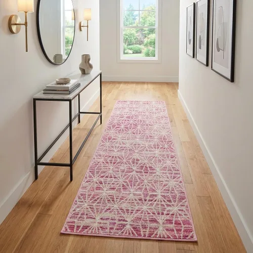 Vista 31 de Unique Loom Uptown Collection by Jill Zarin Collection - Alfombra geométrica moderna azul (1' 8 x 1' 8)