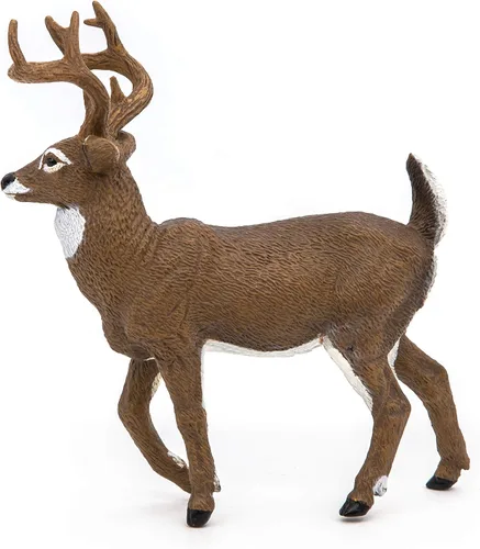 Vista 8 de Papo - Figura de ciervo de cola blanca - Juguete realista de animal del bosque para niños de 3 años en adelante - Modelo de vida silvestre pintado a