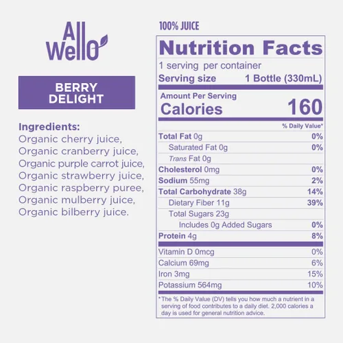 Vista 7 de ALLWELLO Bebidas orgánicas de jugo prensado en frío con frutas y verduras reales sin gluten, sin OMG, jugos saludables sin conservantes sin azúcar