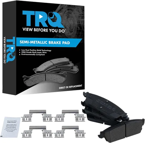 Vista 192 de TRQ Pastillas de freno delanteras semi metálicas compatibles con Ford Expedition 2018-2021 F-150 2018-2020 Lincoln Navigator 2018-2022