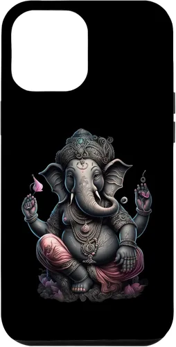 Vista 25 de iPhone 16 Dios hindú Ganesha Lotus Pose Yoga y Meditación Caso
