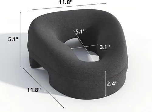 Vista 8 de Almohada ergonómica de espuma viscoelástica boca abajo para masaje, estómago durmiendo después de una cirugía ocular BBL con funda lavable
