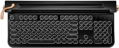 Vista 2 de Teclado FINEDAY 2.0 Plus, Inalámbrico 2.4G y Bluetooth, 104 Teclas, Interruptor Azul, 5000mAh, Teclado Mecánico Retro para PC/Mac/Teléfono