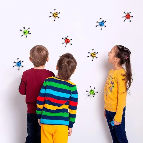 Vista 5 de TOYANDONA 12 escaladores de pared adhesivos, juguetes creativos elásticos para insectos y ventanas, juguetes para niños, recuerdos de fiesta
