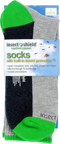Vista 6 de Insect Shield Sport Crew Socks, Stretchy and Comfortable Crew Socks with Padding and Built in Bug and Tick Protection