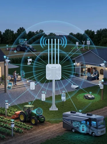 Vista 9 de WAVLINK AX1800 Extensor WiFi 6 para exteriores, punto de acceso al aire libre resistente a la intemperie IP67, extensor WiFi de largo alcance
