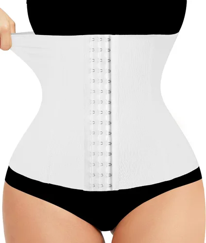 Vista 10 de LODAY Entrenador de cintura para mujer, corsé moldeador, control de barriga Gancho beige