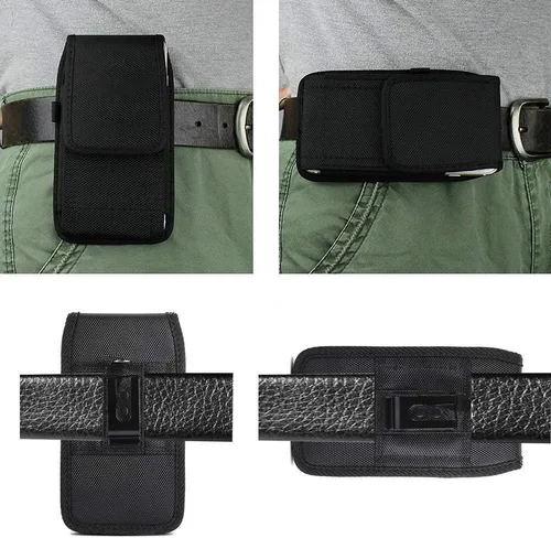 Vista 6 de Funda para teléfono de cintura para Xiaomi Redmi K30 Pro V 9 9A 9C 10X Redmi Note 9 9S 9 Pro Max cinturón clip caso nylon bolsa con trabillas