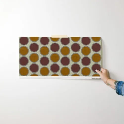 Vista 7 de Spoonflower Mod Circles Brown Pre-Pasted Removable Wallpaper