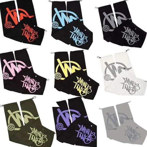 Vista 6 de KOBPT Minus Two - Pantalones cargo para hombre Y2K, overoles de cintura alta, pantalones holgados de hip hop rock, pantalones deportivos sueltos