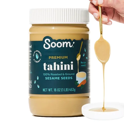 Vista 11 de Tahini Soom Foods con puro sésamo molido, 11 onzas (2 paquetes).