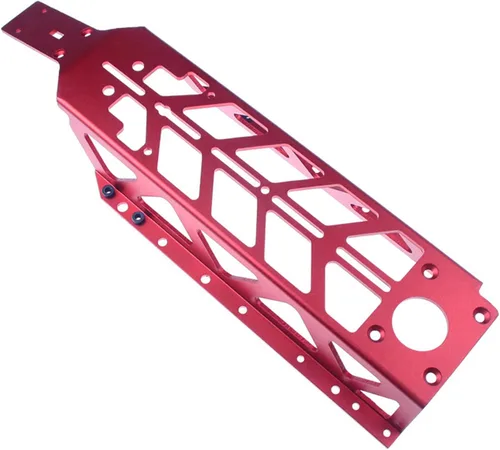 Vista 5 de Chasis principal de aleación Lightened fit 1/5 HPI ROVAN KM Baja RV KM 5B 5T 5SC (rojo)